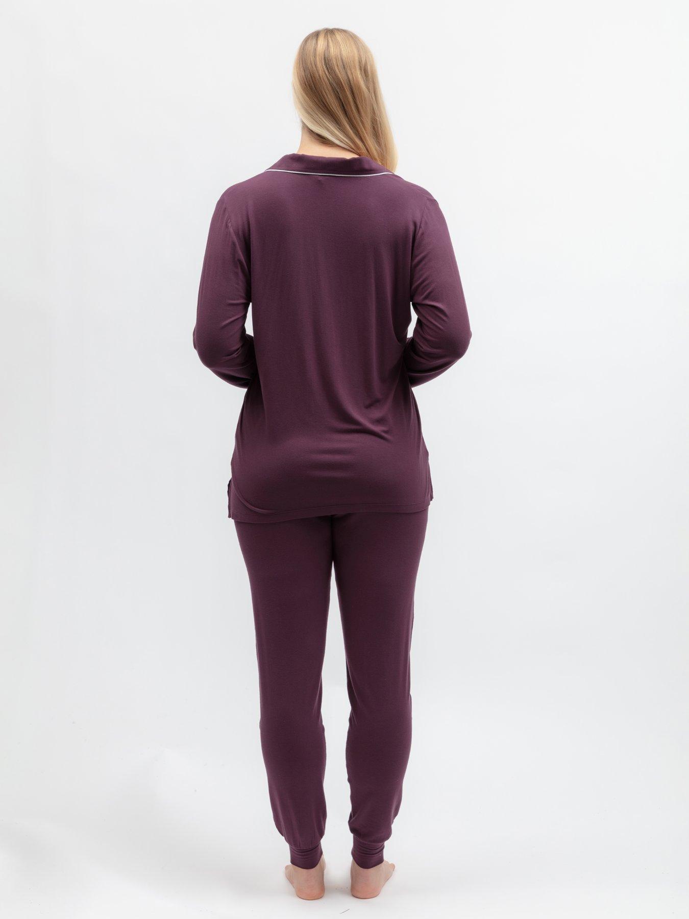 Image 2 of 6 of Cyberjammies Wild Slumber Plum Revere Jersey Long Sleeve Pyjama Set