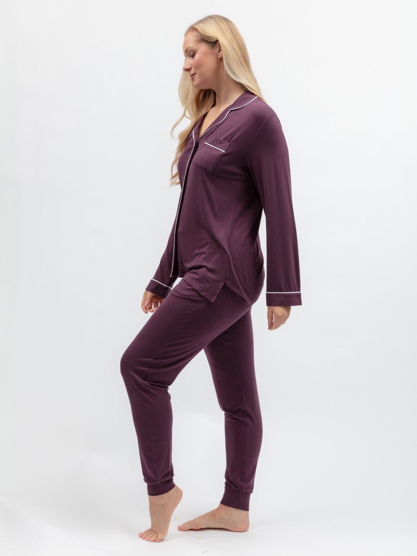 Image 4 of 6 of Cyberjammies Wild Slumber Plum Revere Jersey Long Sleeve Pyjama Set