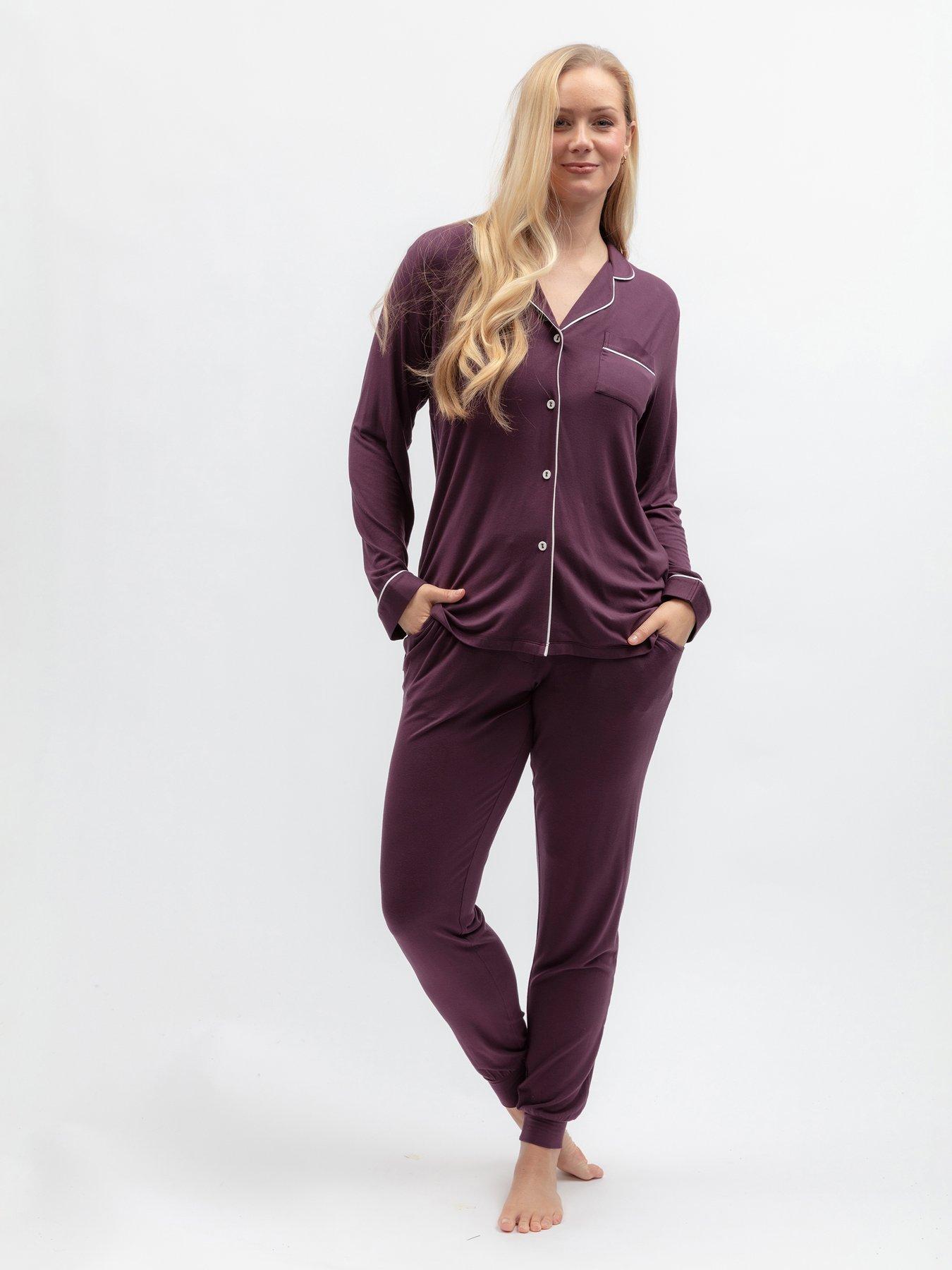 Image 6 of 6 of Cyberjammies Wild Slumber Plum Revere Jersey Long Sleeve Pyjama Set