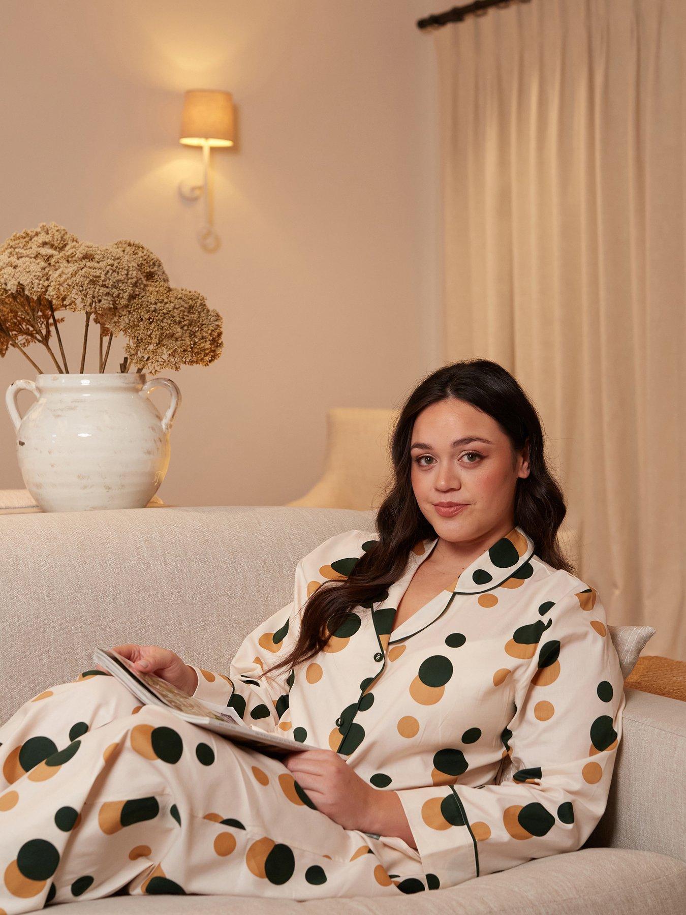 Image 6 of 6 of Cyberjammies Ember Cream Spot Print Longsleeve Pyjama Set