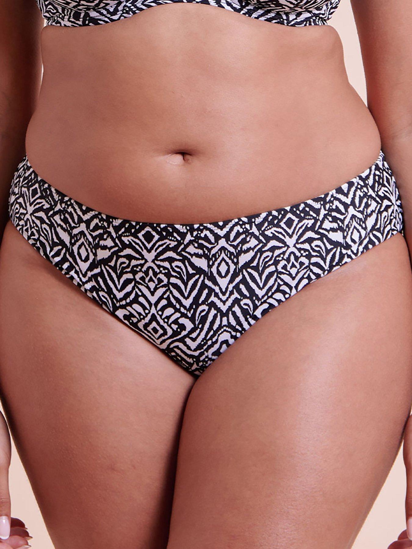 Image 2 of 6 of Curvy Kate Wild Horizon Bikini Brief - Black Print