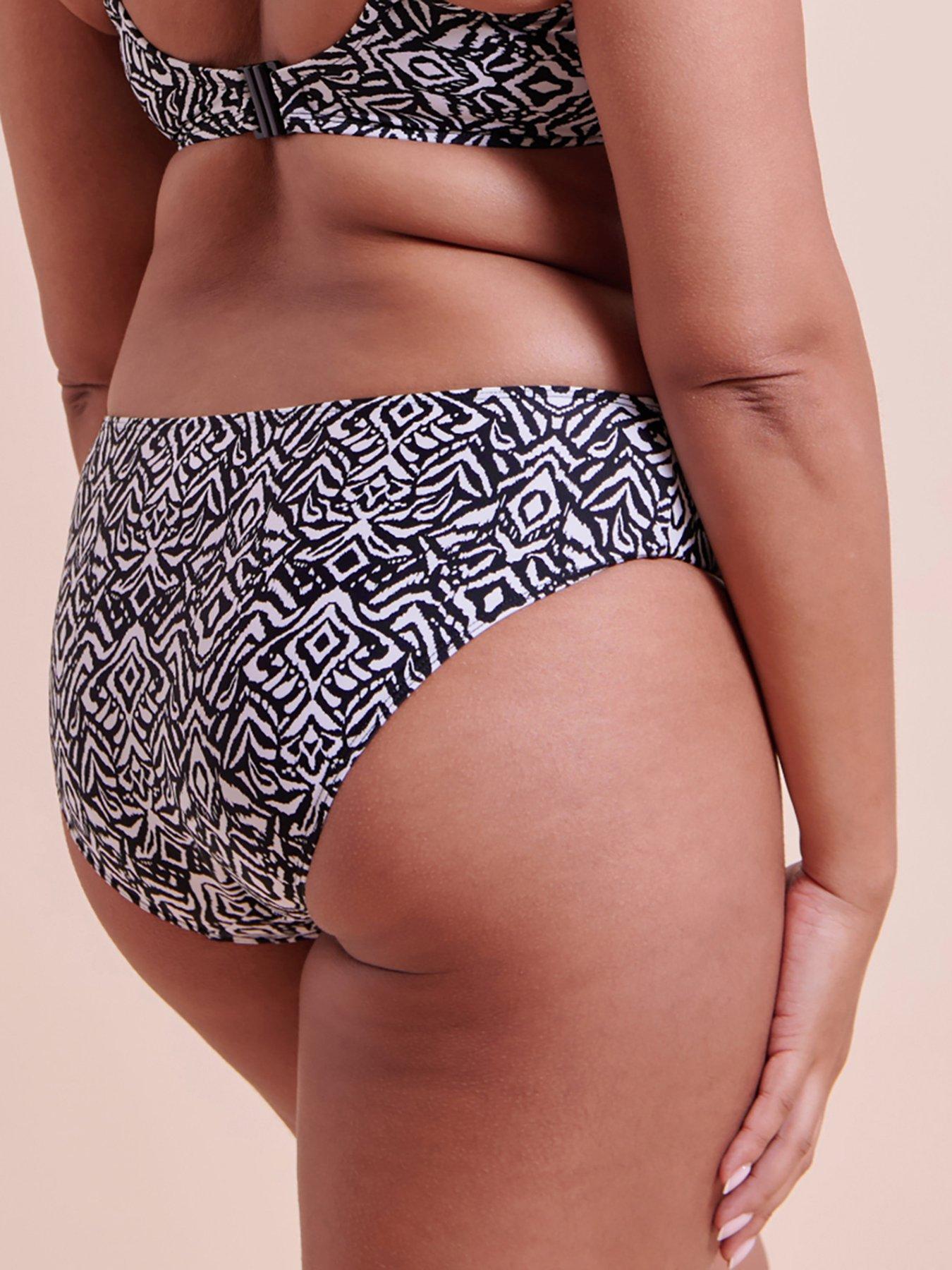 Image 3 of 6 of Curvy Kate Wild Horizon Bikini Brief - Black Print