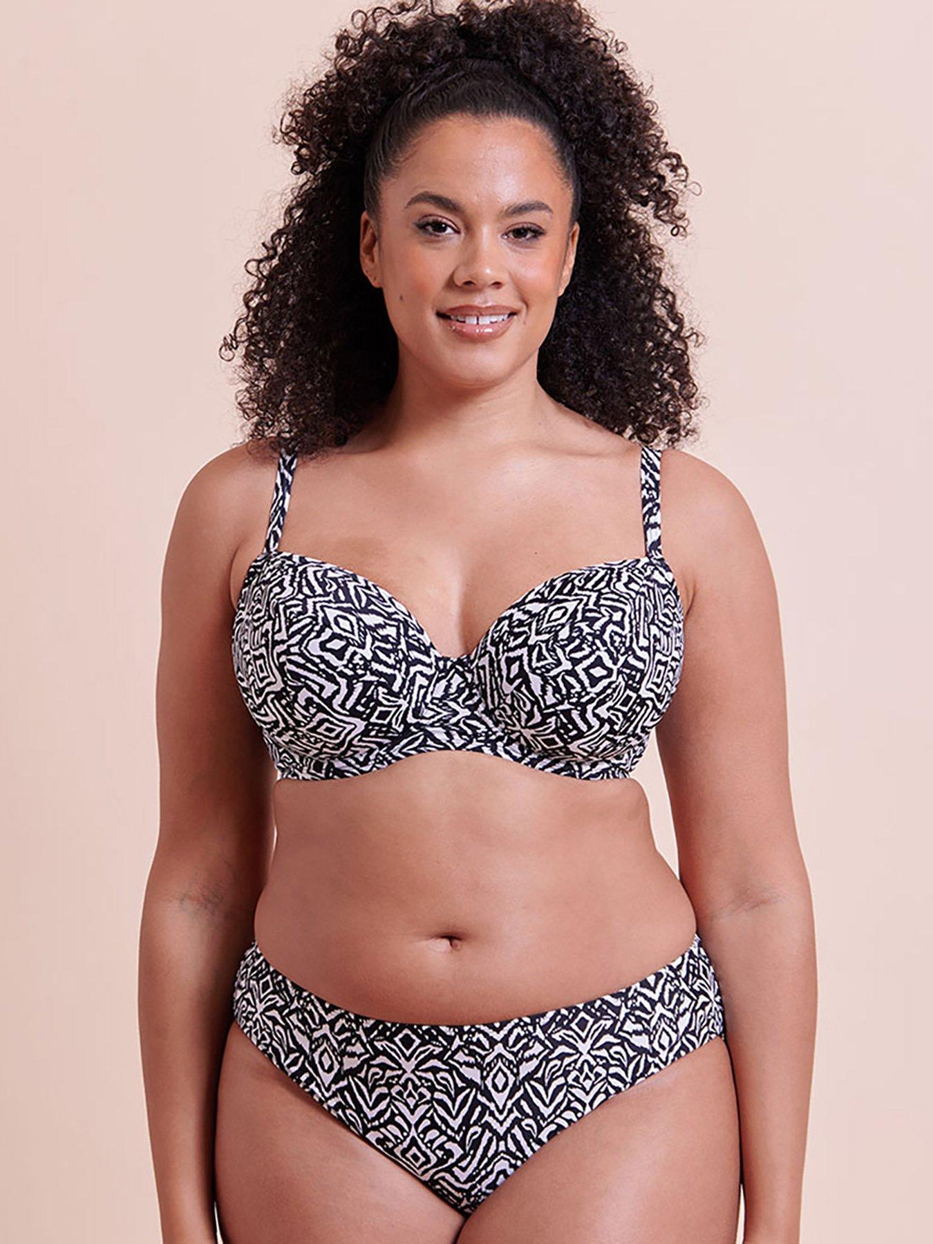 Image 4 of 6 of Curvy Kate Wild Horizon Bikini Brief - Black Print