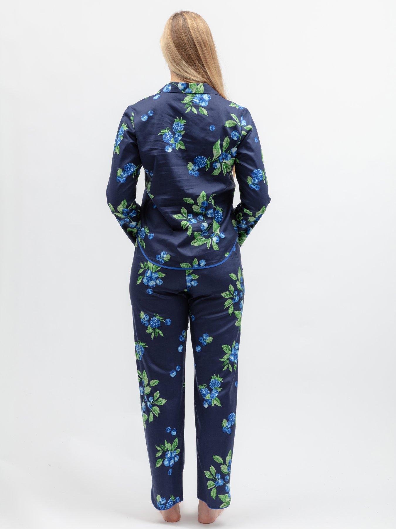 Image 2 of 6 of Cyberjammies Midnight Berry&nbsp;Fruit Print Long Sleeve Pyjama Top &amp; Bottoms Set - Navy