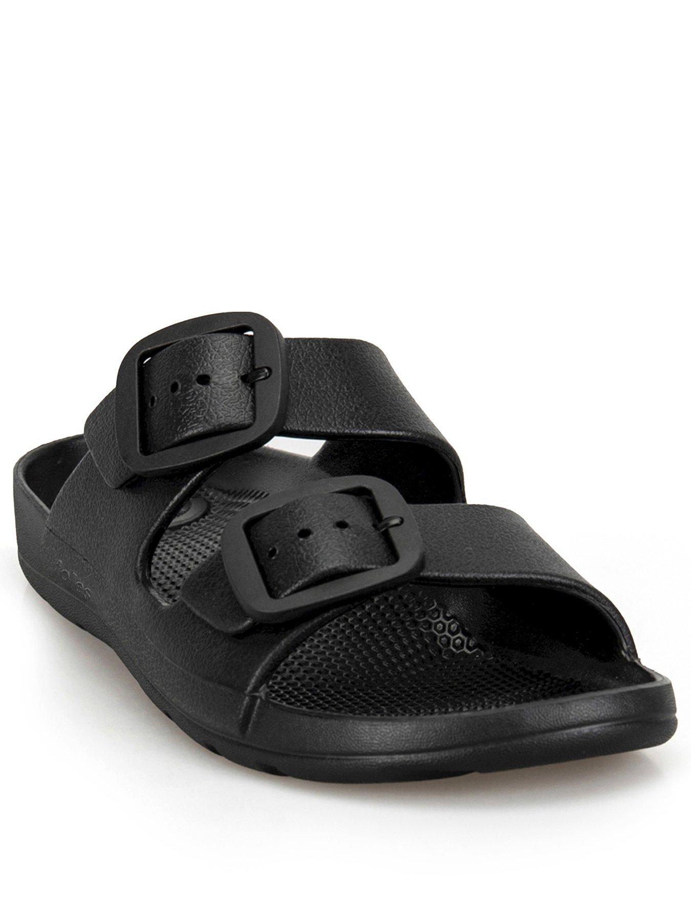 Image 2 of 5 of TOTES Totes Solbounce Ladies Double Buckle Adjustable Slide - Black