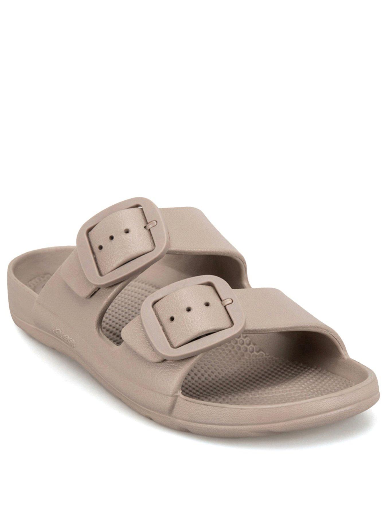 Image 2 of 6 of TOTES Totes Solbounce Ladies Double Buckle Adjustable Slide - Taupe