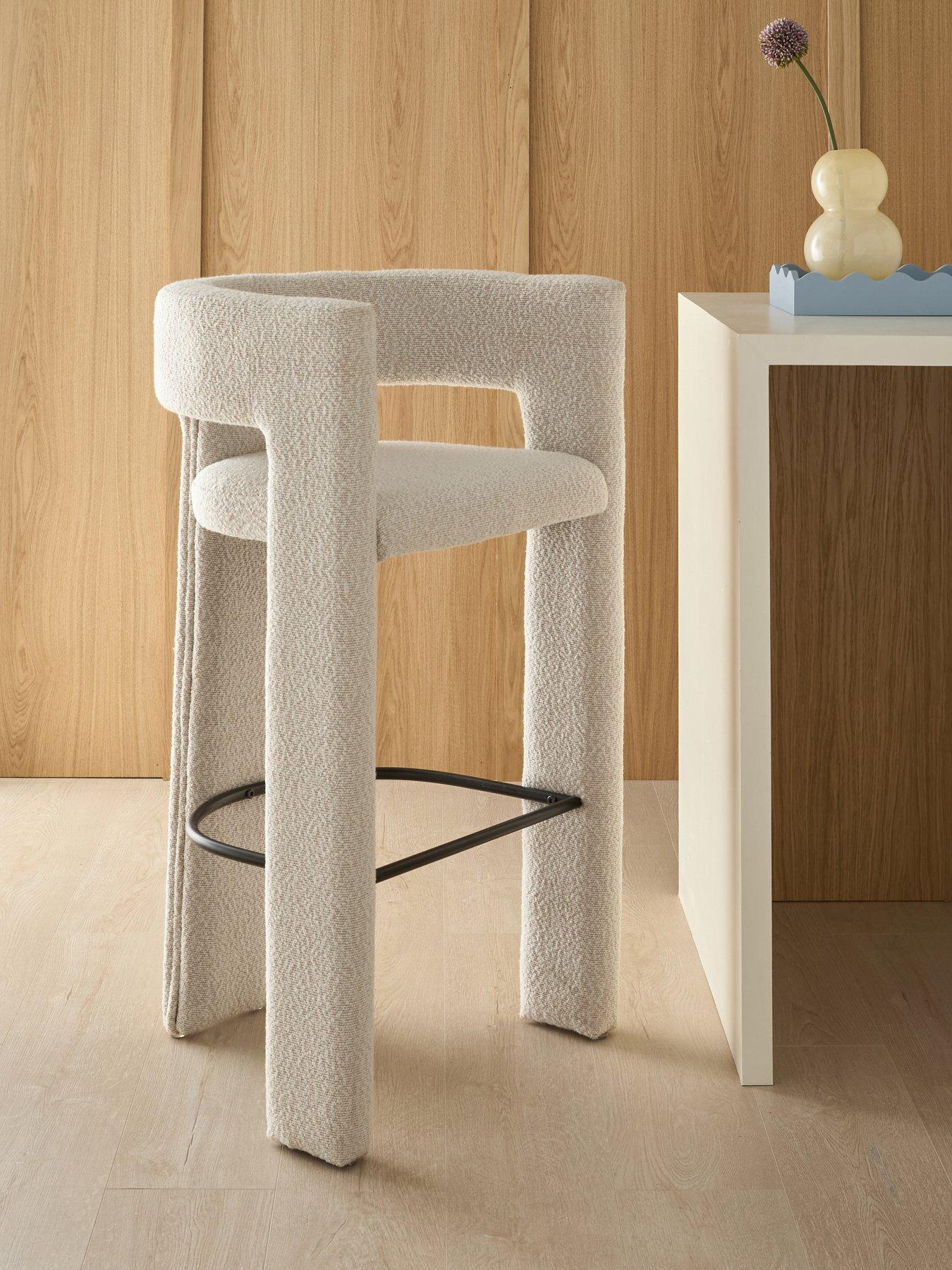 Image 1 of 7 of The Very Collection Nell Boucle Bar Stool