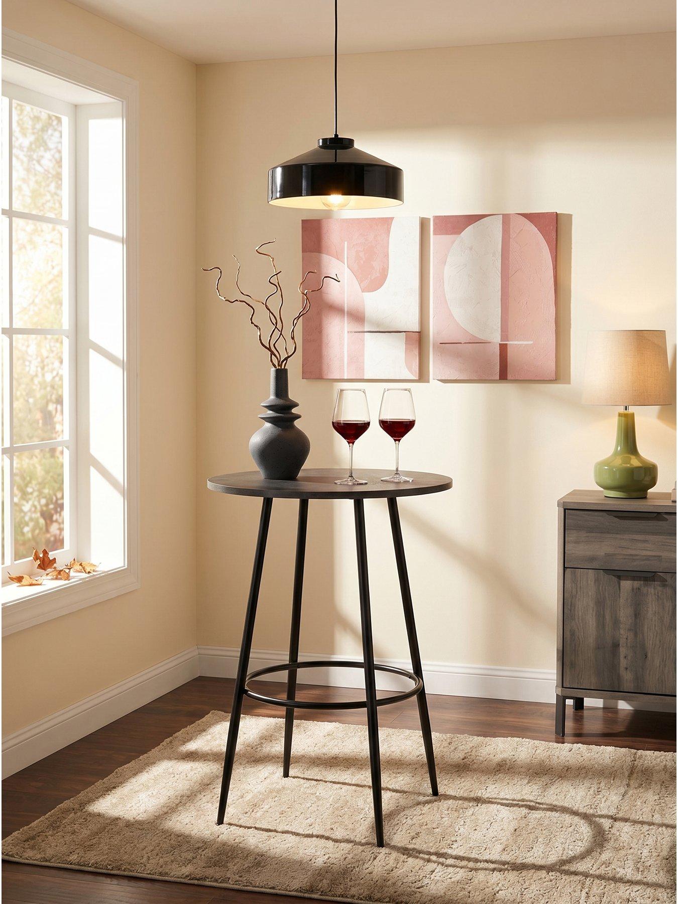 The Very Collection Dahlia 70 cm High Bar Table - Black - FSC® Certified