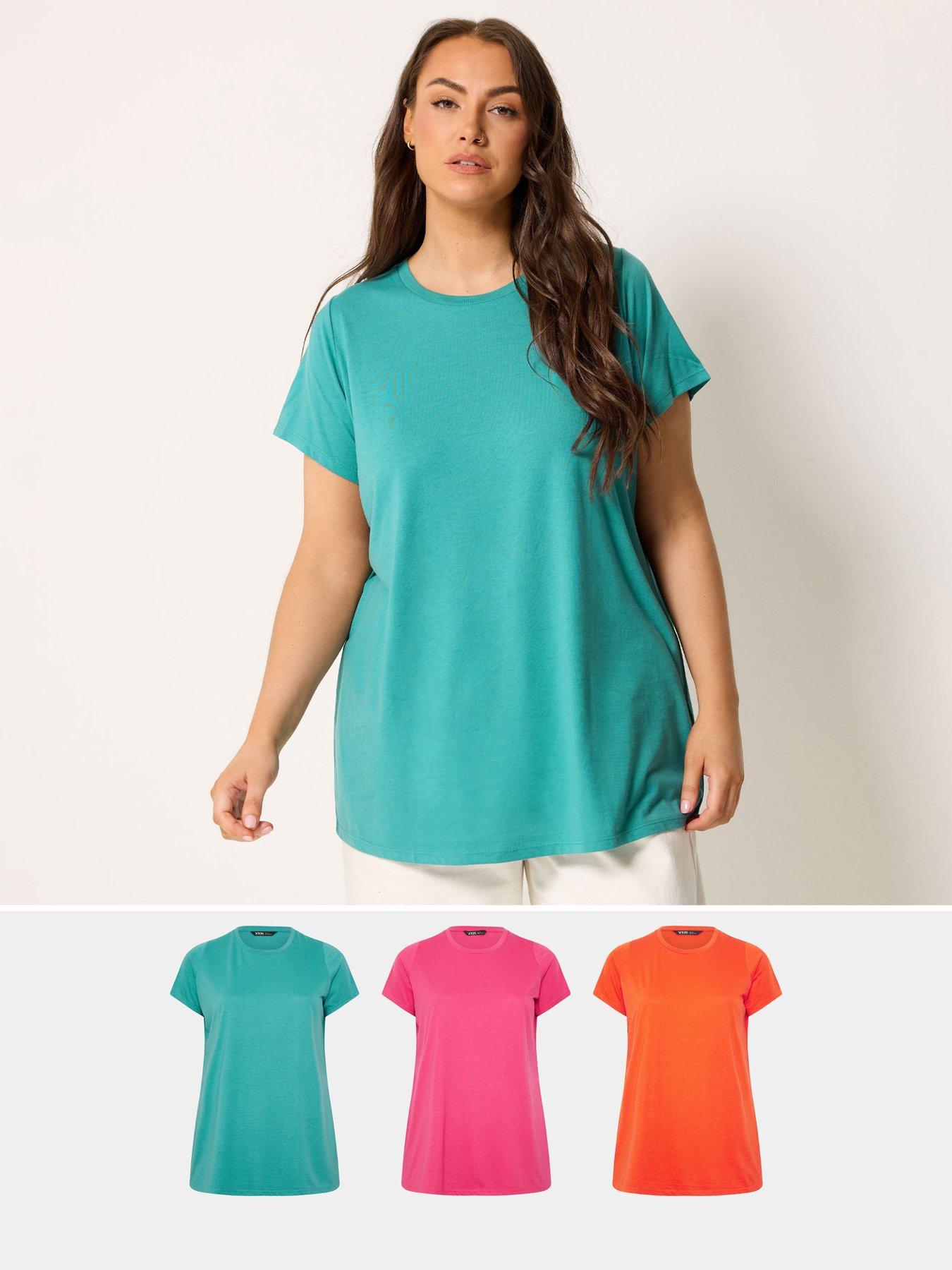 Yours Curve 3 Pack Core T-shirts