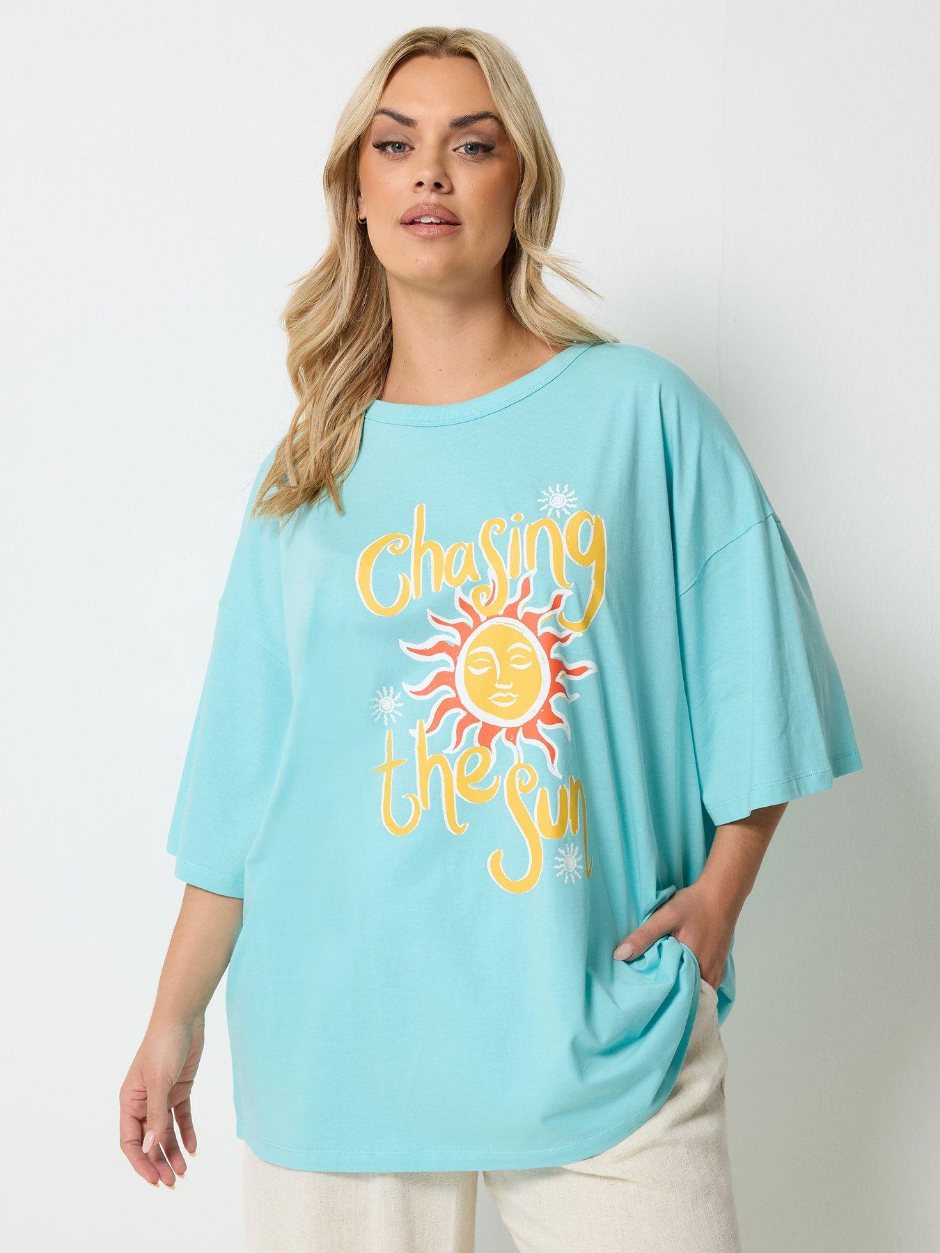 Yours Curve Placement Boxy T-shirt
