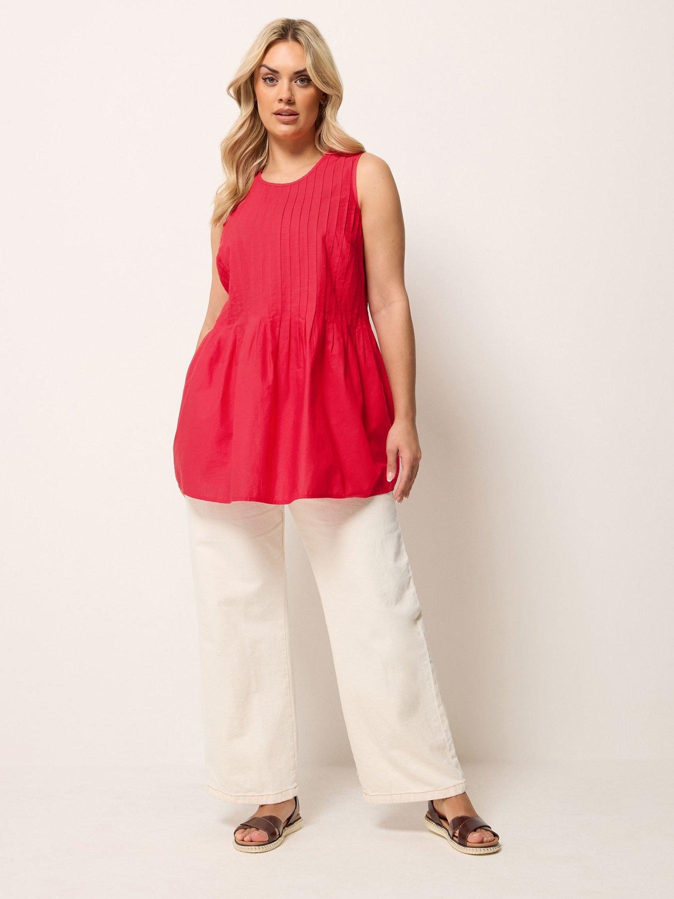Image 3 of 5 of Yours Curve Pleated Peplum Top