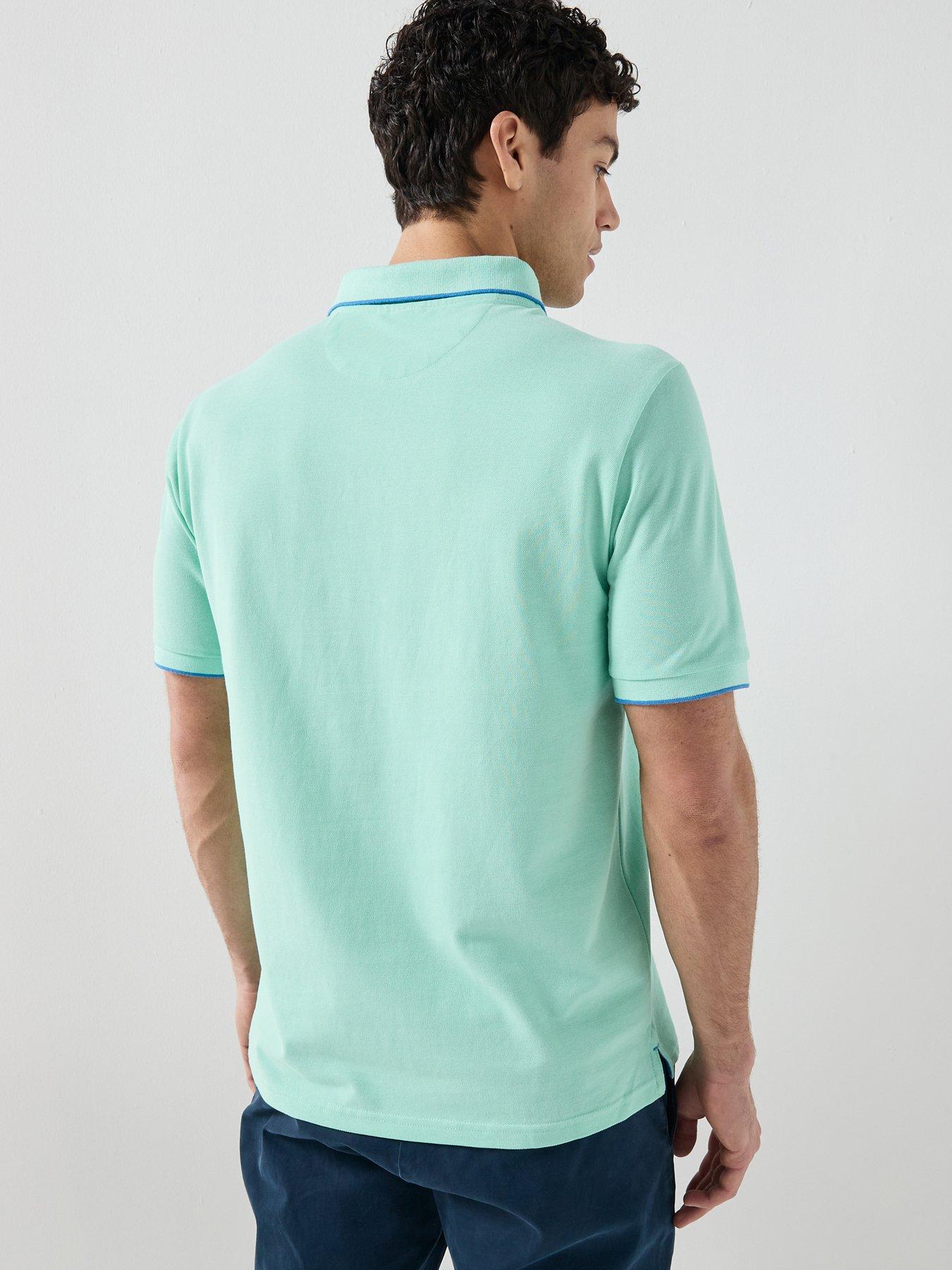 Image 2 of 5 of North Sails Tipped Collar Short Sleeve Polo Shirt - Aqua