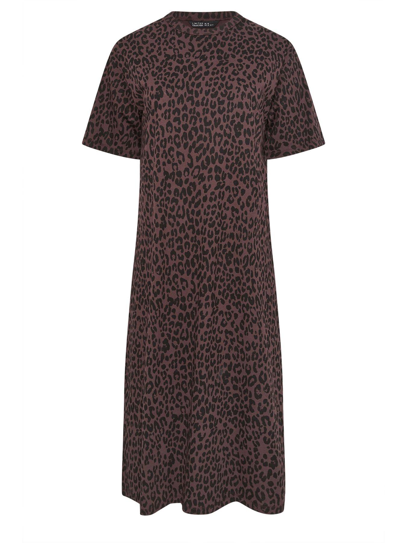 Image 5 of 5 of Yours Curve Leopard Print Maxi Dress - Brown