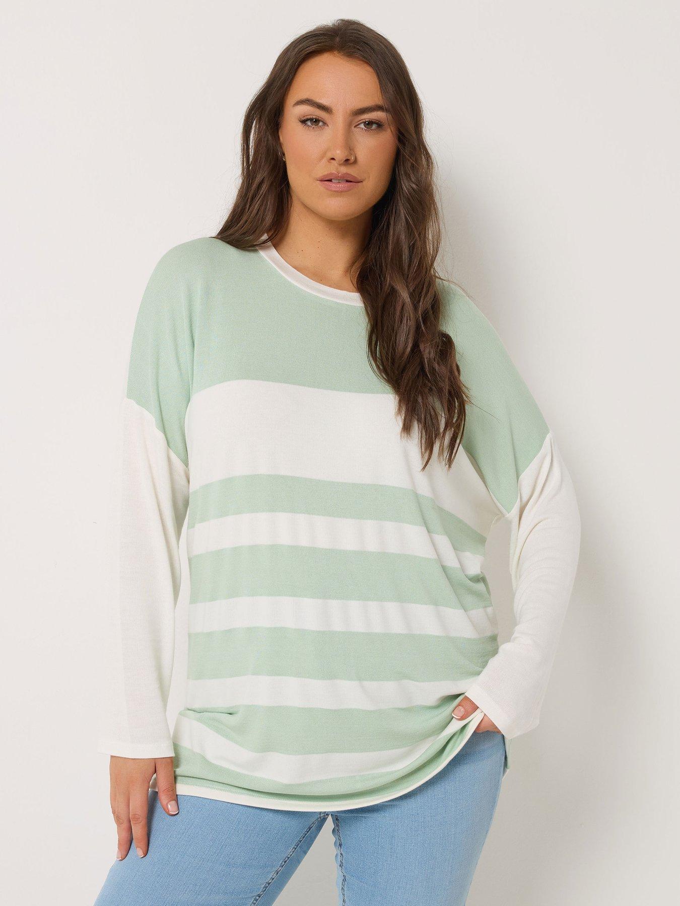 Yours Curve Bold Stripe Top