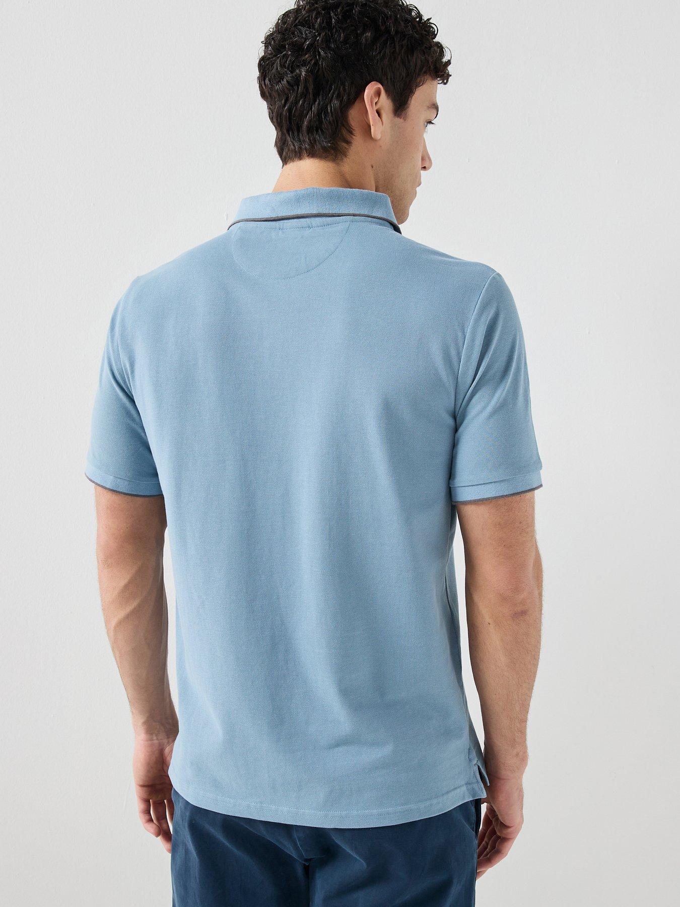 Image 2 of 6 of North Sails Tipped Collar Short Sleeve Polo Shirt - Blue