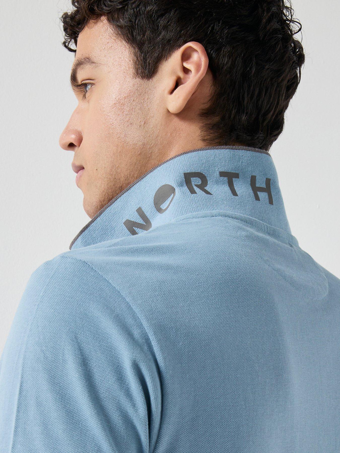 Image 6 of 6 of North Sails Tipped Collar Short Sleeve Polo Shirt - Blue