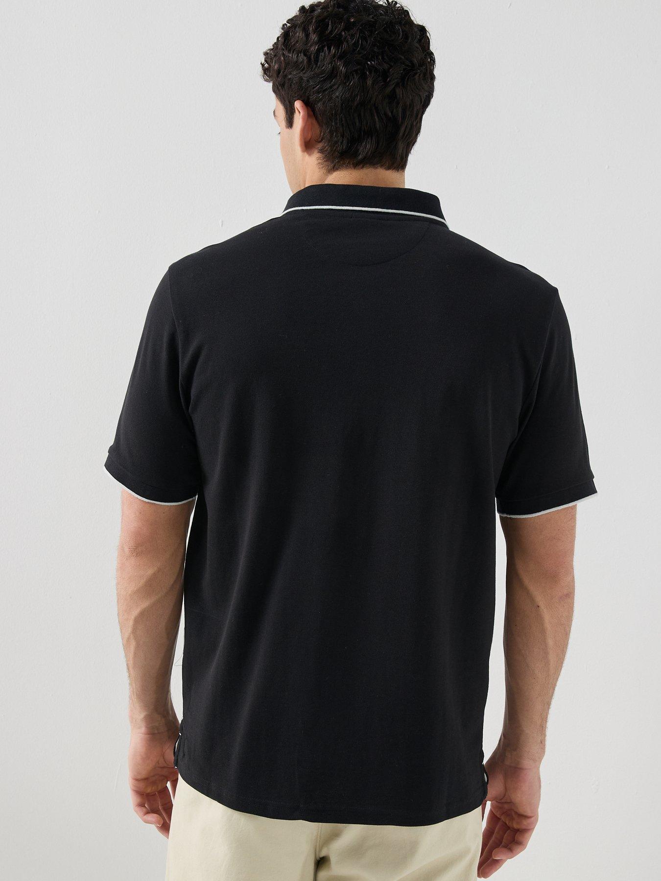 Image 2 of 5 of North Sails Tipped Collar Short Sleeve Polo Shirt - Black
