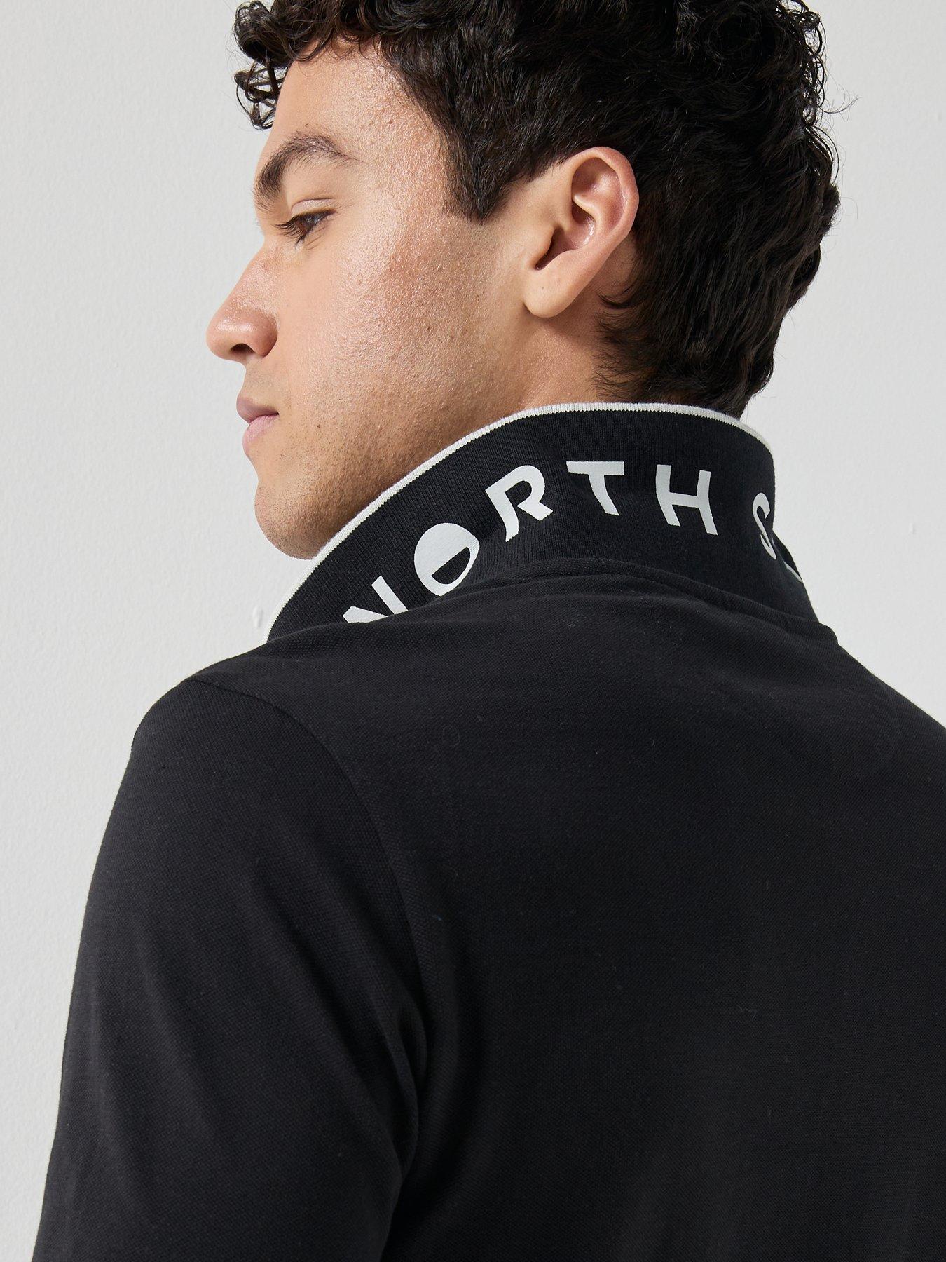 Image 5 of 5 of North Sails Tipped Collar Short Sleeve Polo Shirt - Black