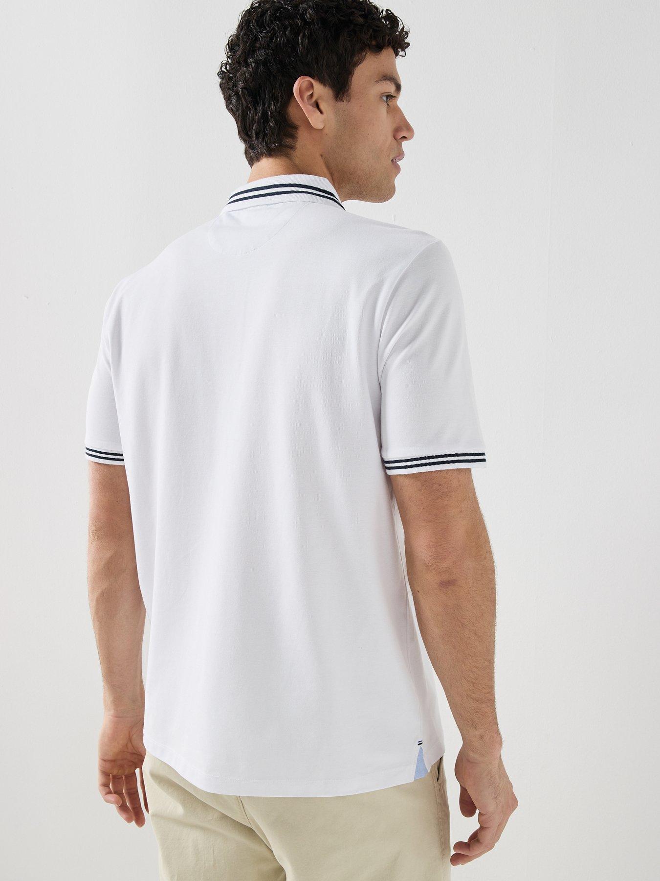 Image 2 of 4 of North Sails Embroidered Chest Logo Polo Shirt - White