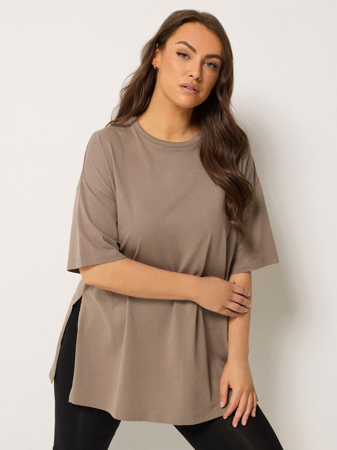 Yours Curve Relaxed Side Split Longline T-shirt