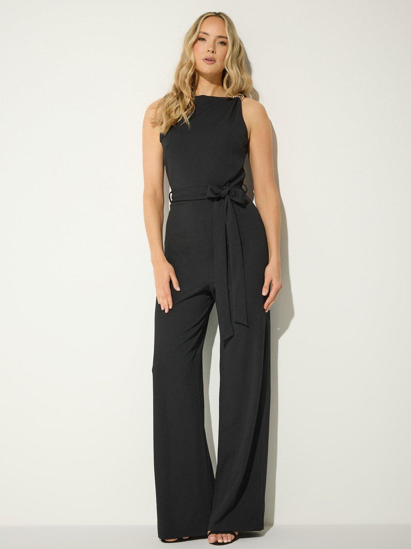 Image 1 of 5 of Long Tall Sally Trim Detail Jumpsuit - Black