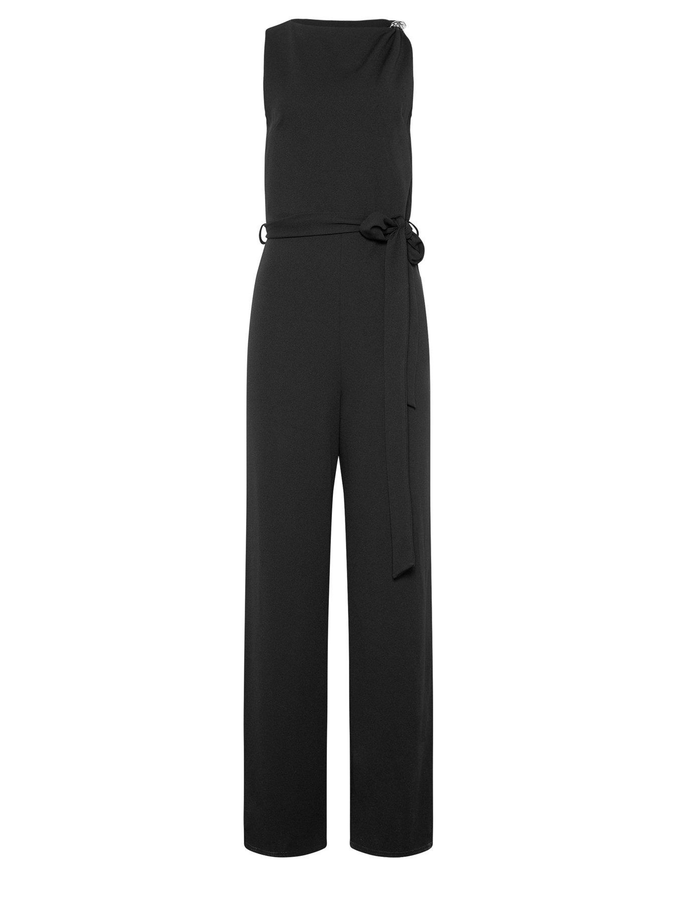 Image 5 of 5 of Long Tall Sally Trim Detail Jumpsuit - Black