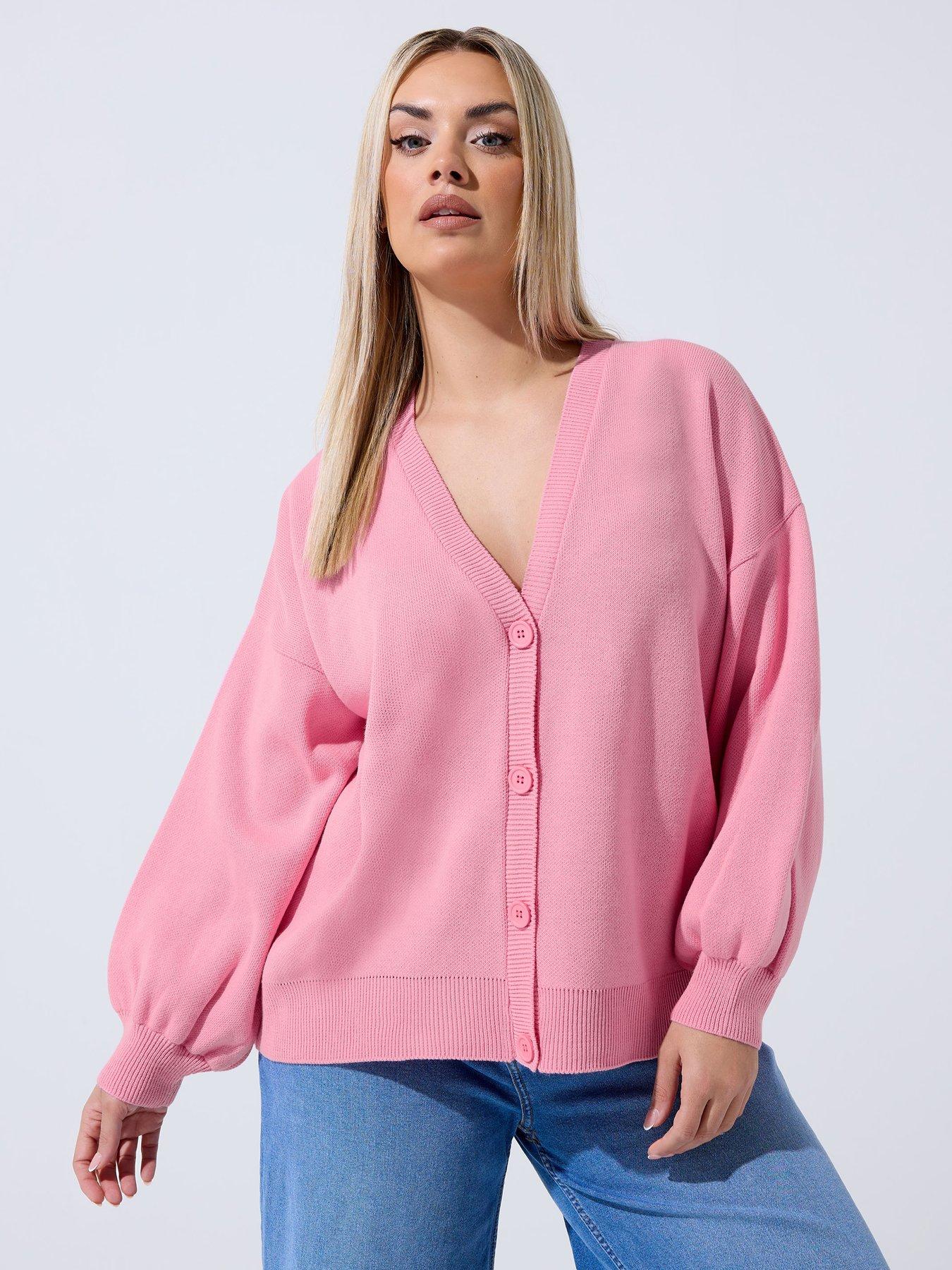 Yours Curve Balloon Sleeve Cardigan