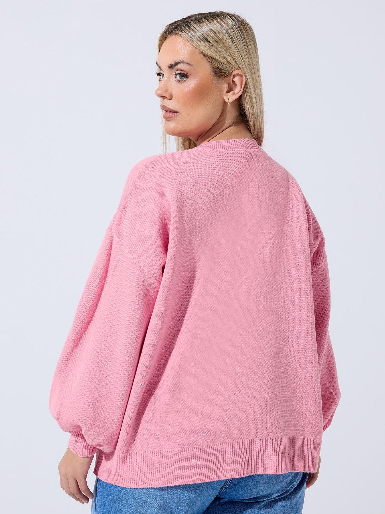 Image 2 of 4 of Yours Curve Balloon Sleeve Cardigan