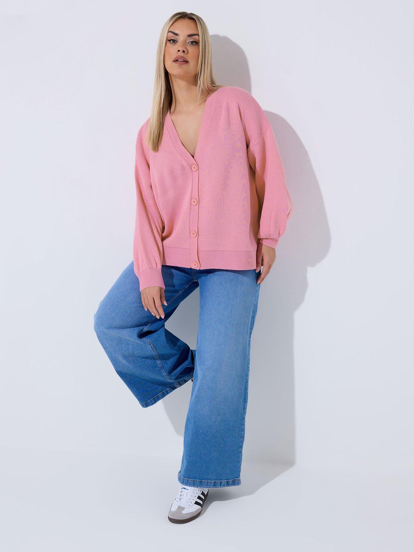 Image 3 of 4 of Yours Curve Balloon Sleeve Cardigan
