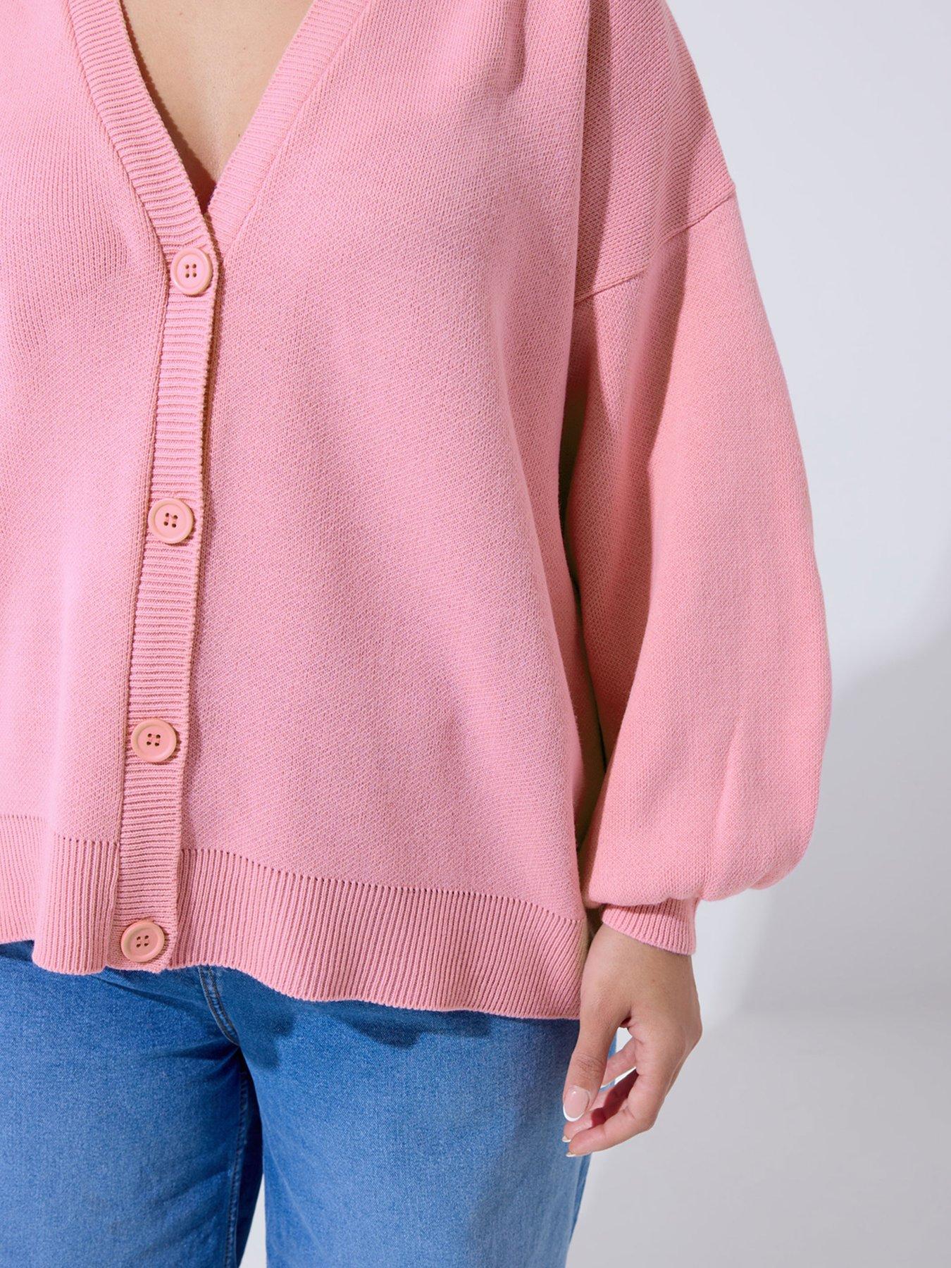 Image 4 of 4 of Yours Curve Balloon Sleeve Cardigan