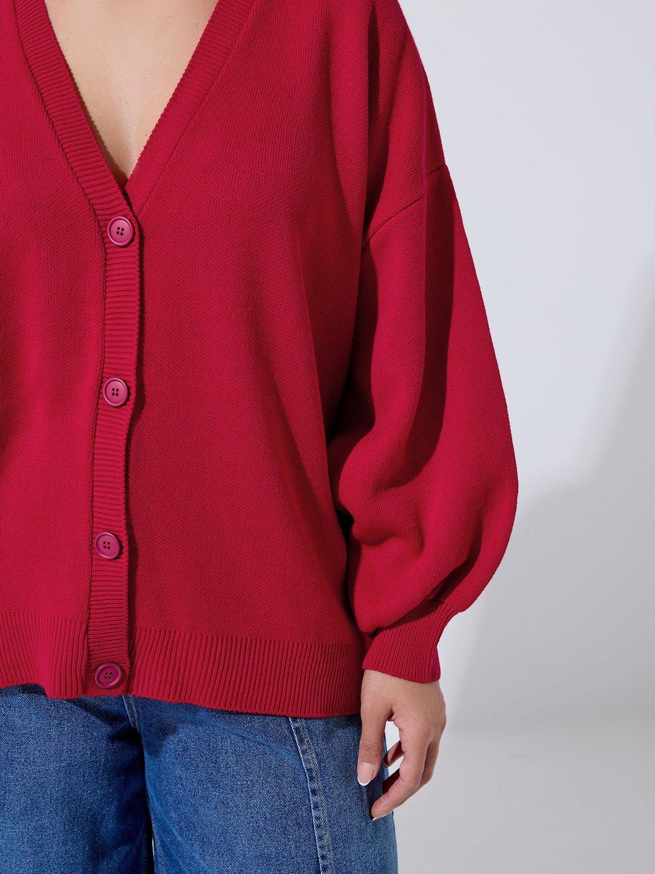 Image 4 of 4 of Yours Curve Balloon Sleeve Cardigan