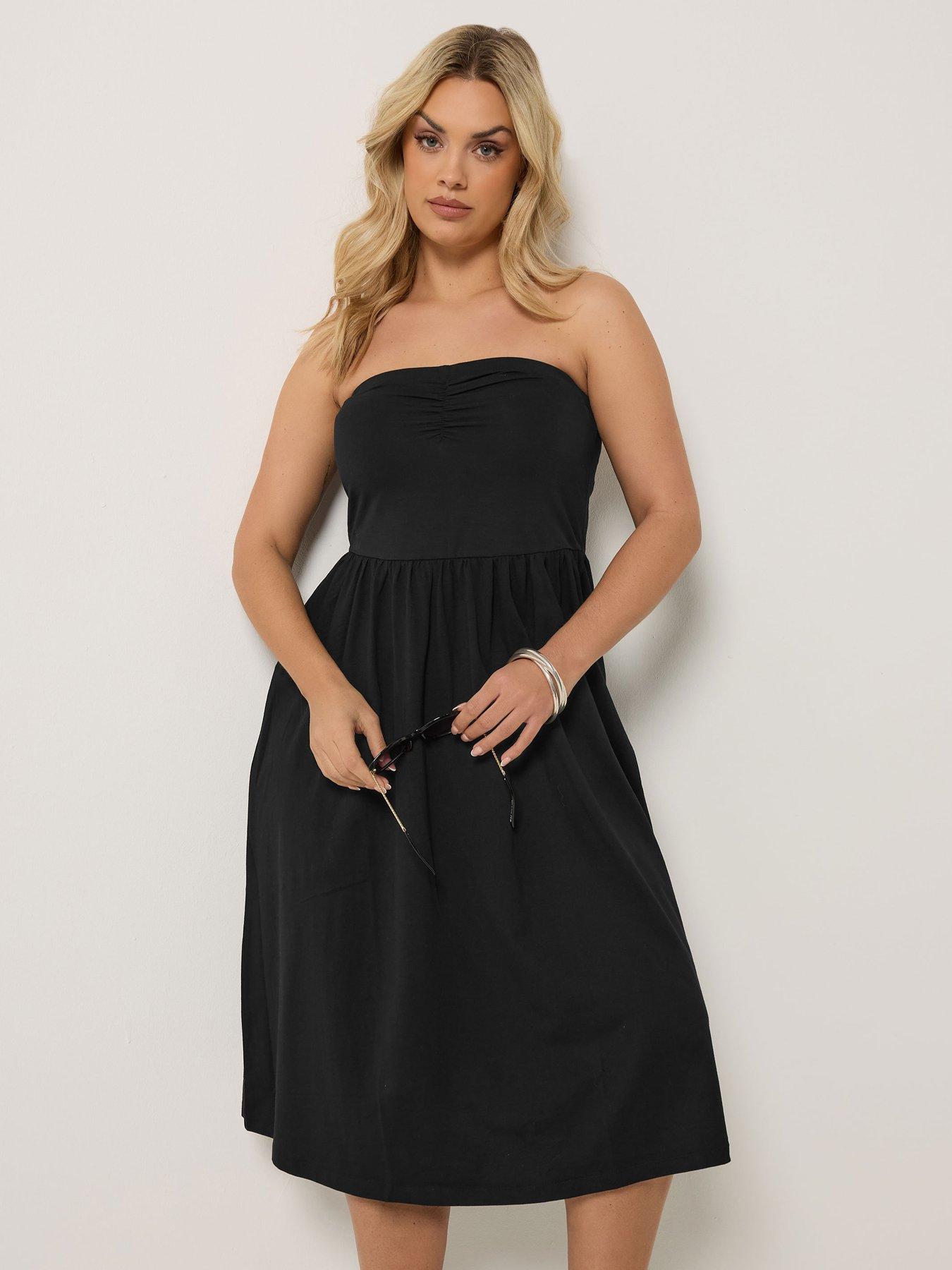 Image 1 of 4 of Yours Curve Floral Peplum Dress