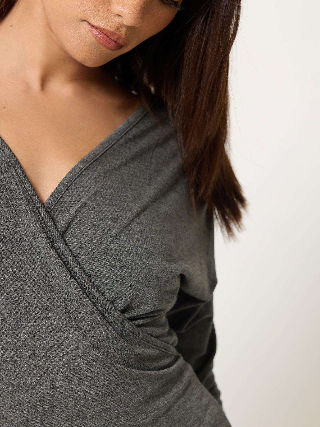 Image 4 of 5 of PixieGirl Petite 3/4 Slv Wrap Top