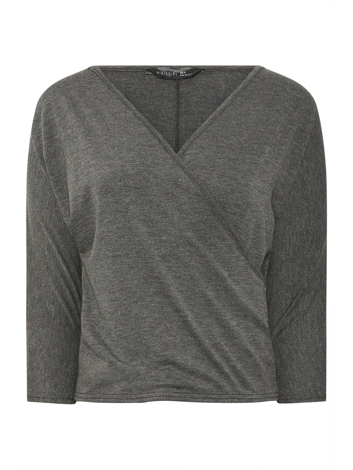 Image 5 of 5 of PixieGirl Petite 3/4 Slv Wrap Top