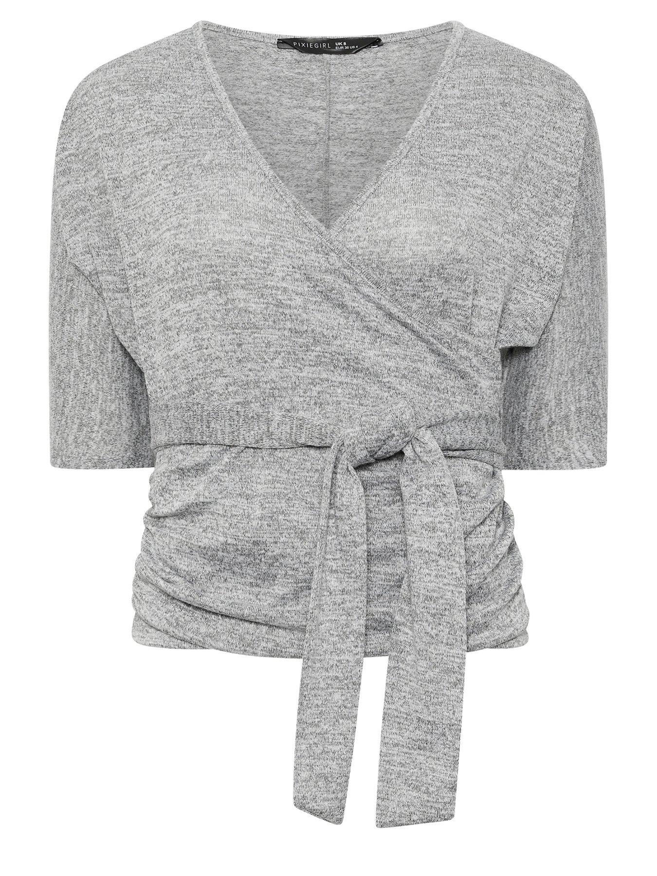 Image 5 of 5 of PixieGirl Petite 3/4 Sleeve Ballet Wrap Top