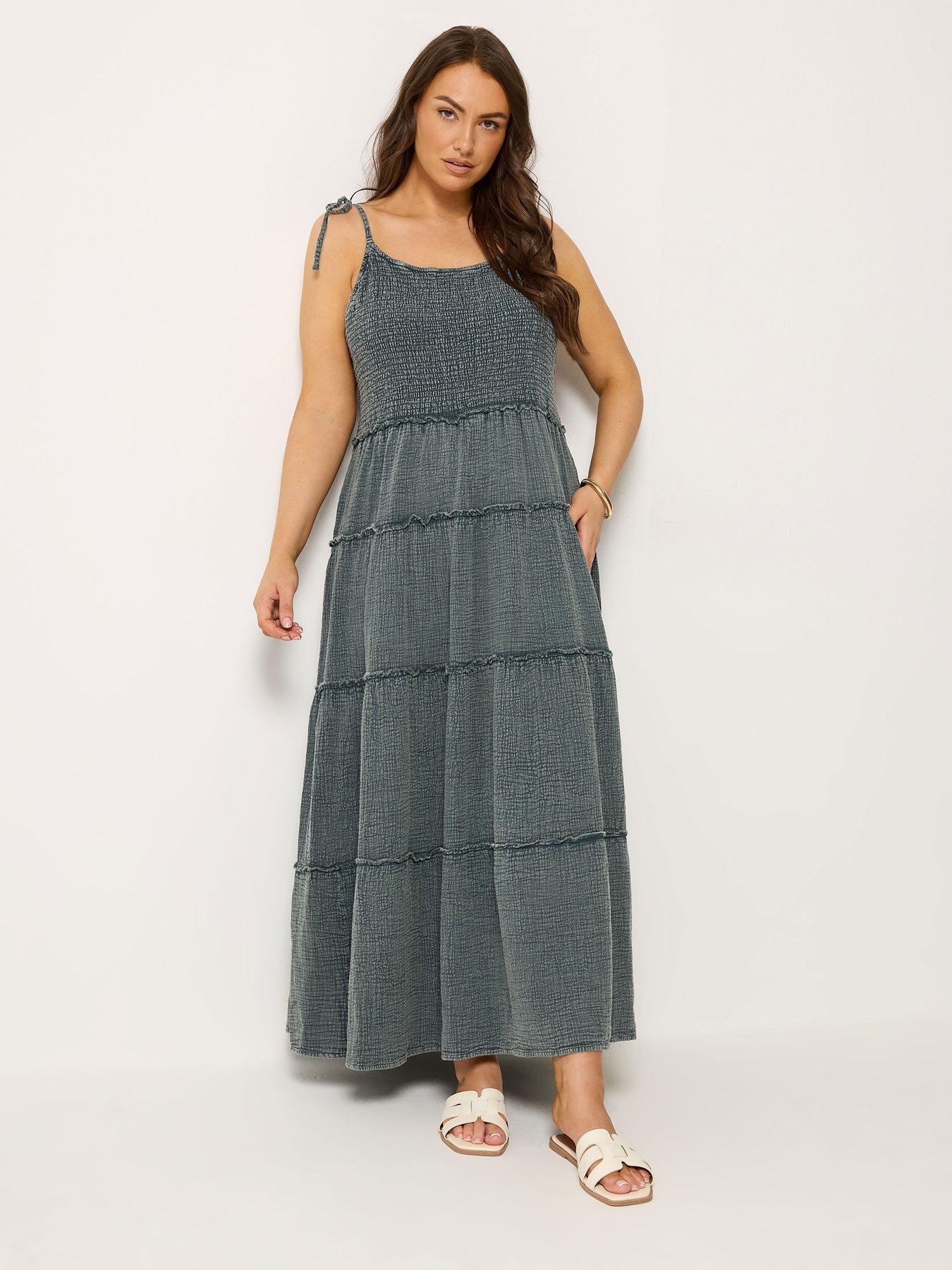 Yours Curve Cheesecloth Tie Dress