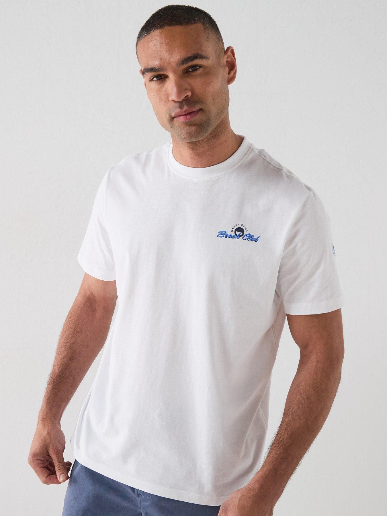 Image 2 of 6 of North Sails Summer Back Graphic T-Shirt - White