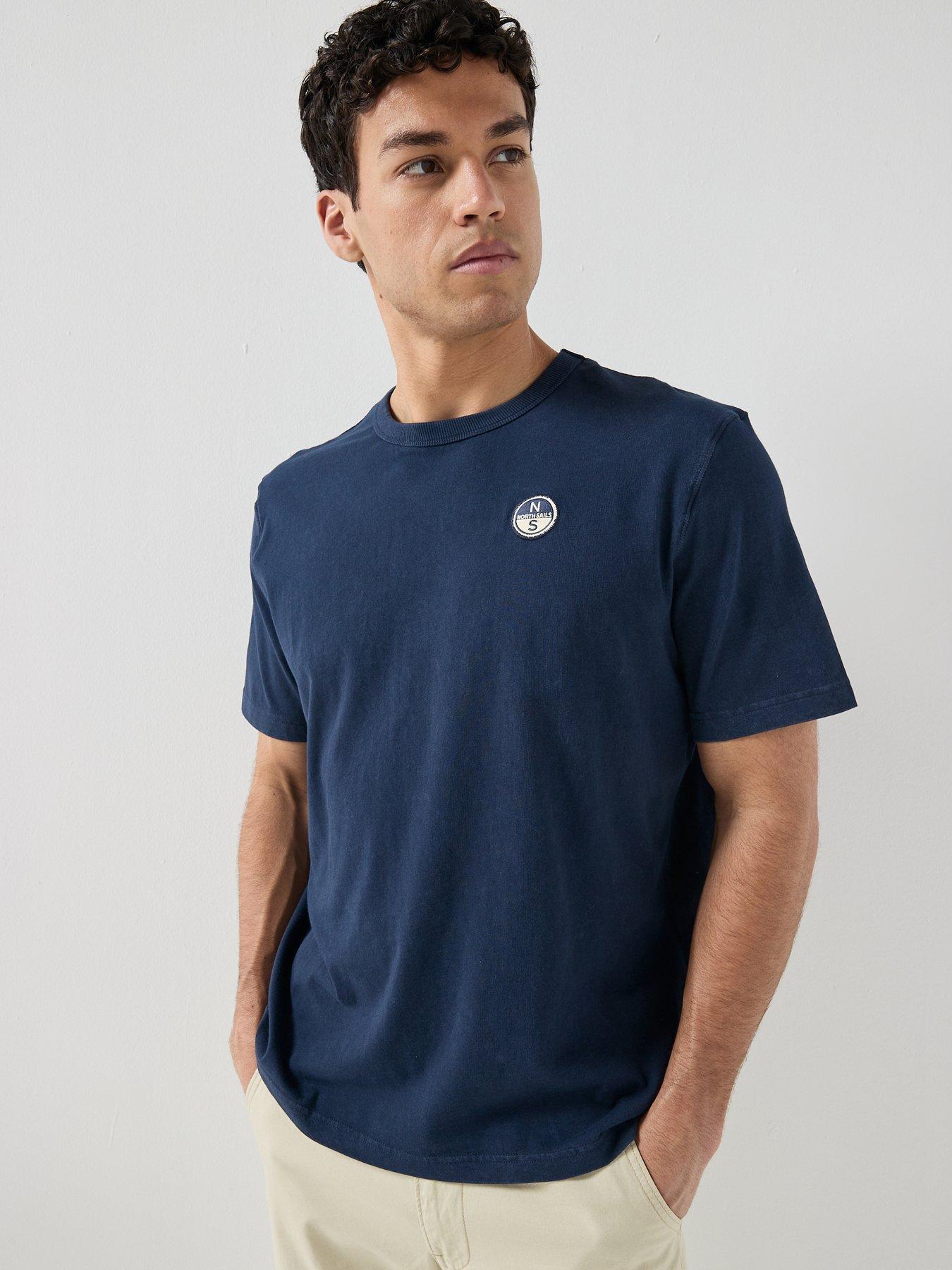 Image 2 of 4 of North Sails Linear Back Graphic Logo T-Shirt - Navy