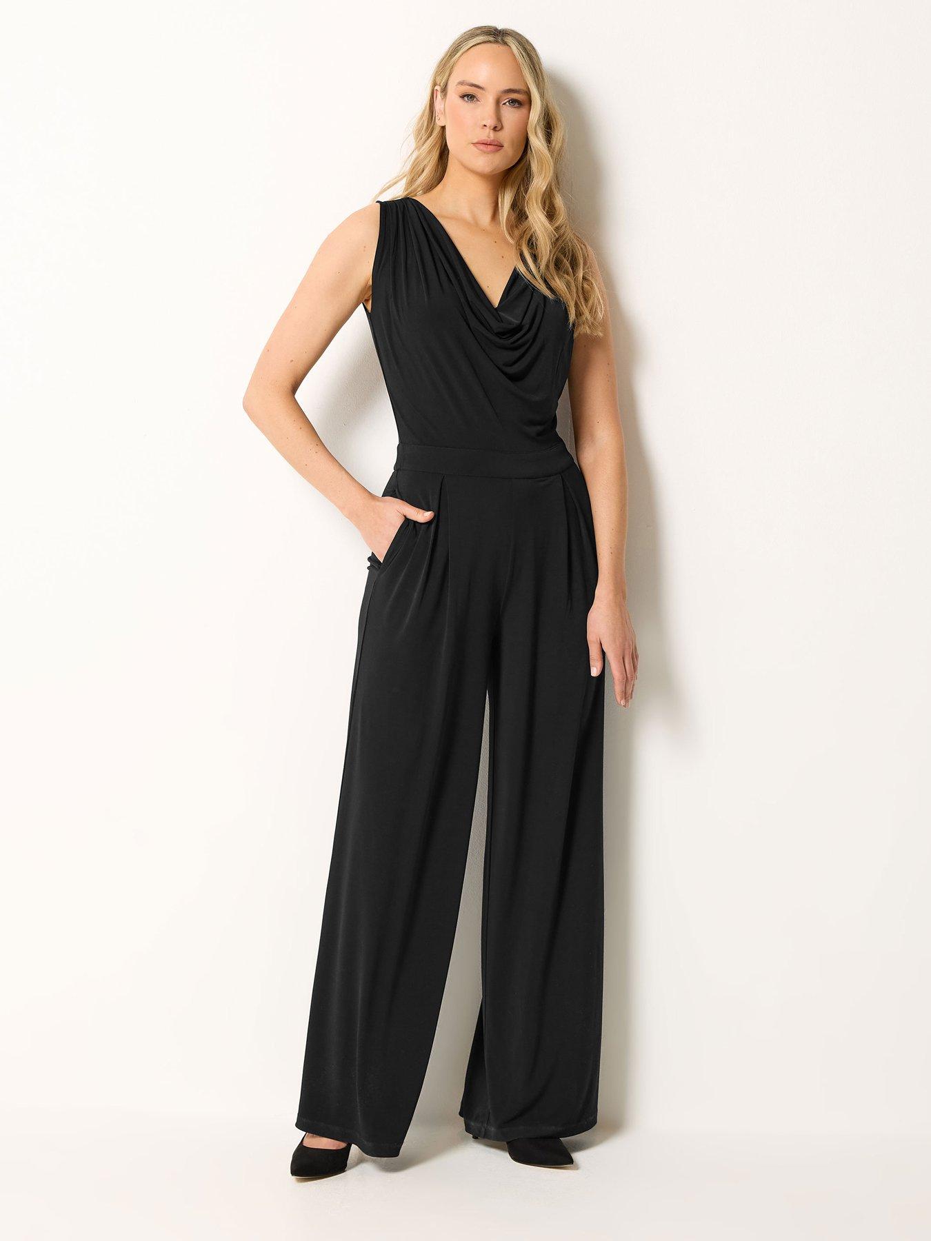Long Tall Sally Cowl Neck Sleeveless Jumpsuit - Brown