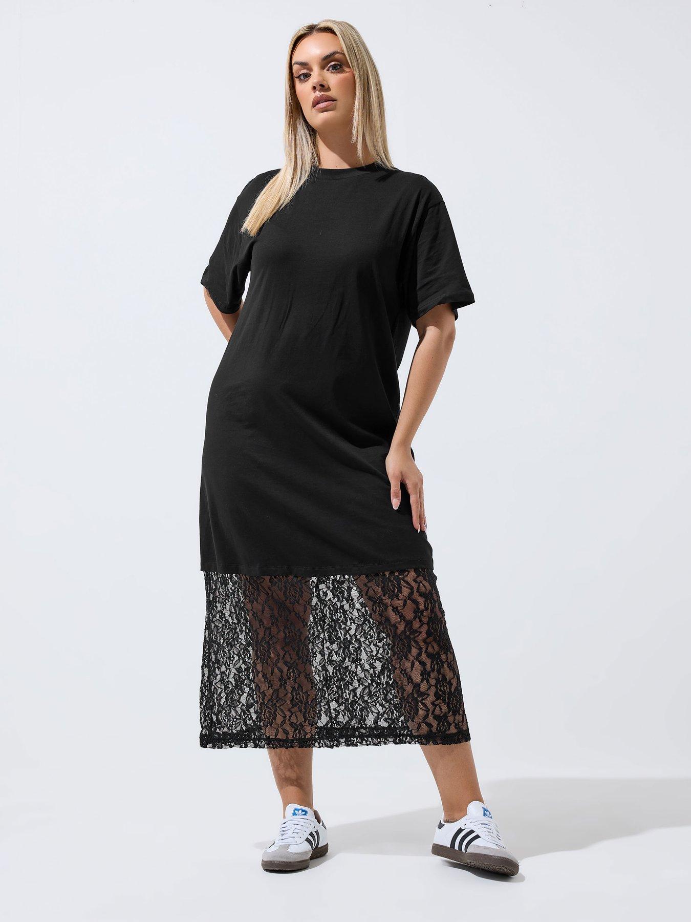 Image 4 of 6 of Yours Curve Cotton Lace Dress