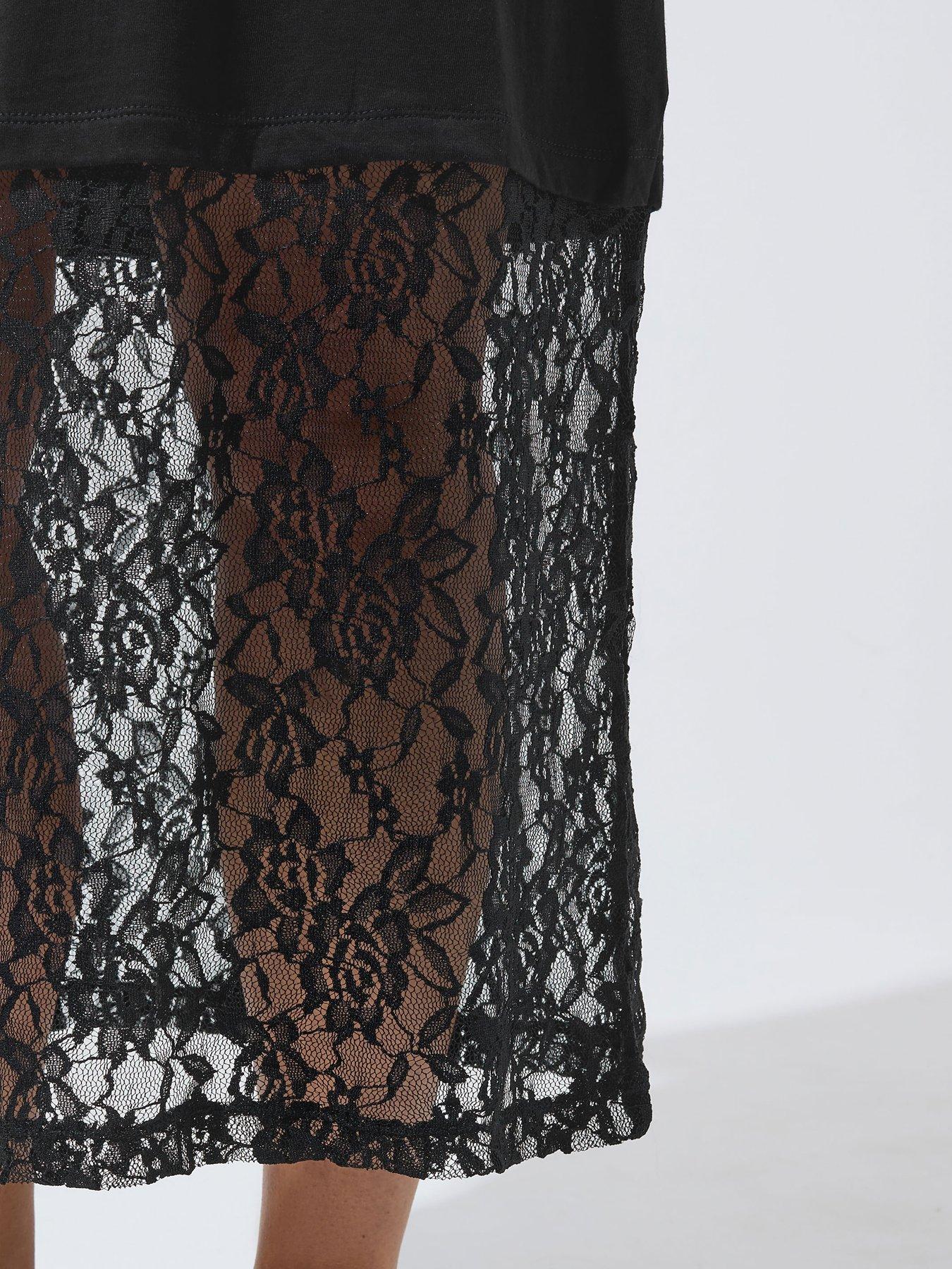 Image 5 of 6 of Yours Curve Cotton Lace Dress