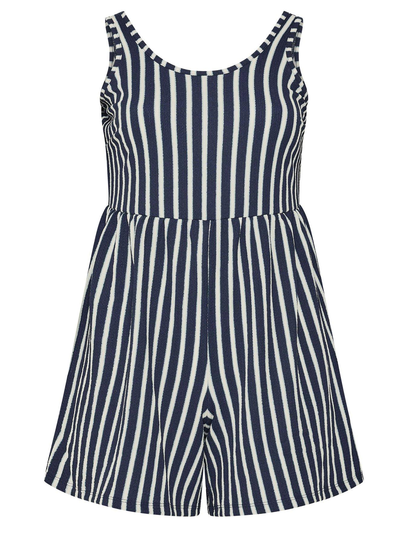 Image 5 of 5 of Yours Curve Textured Playsuit - Blue