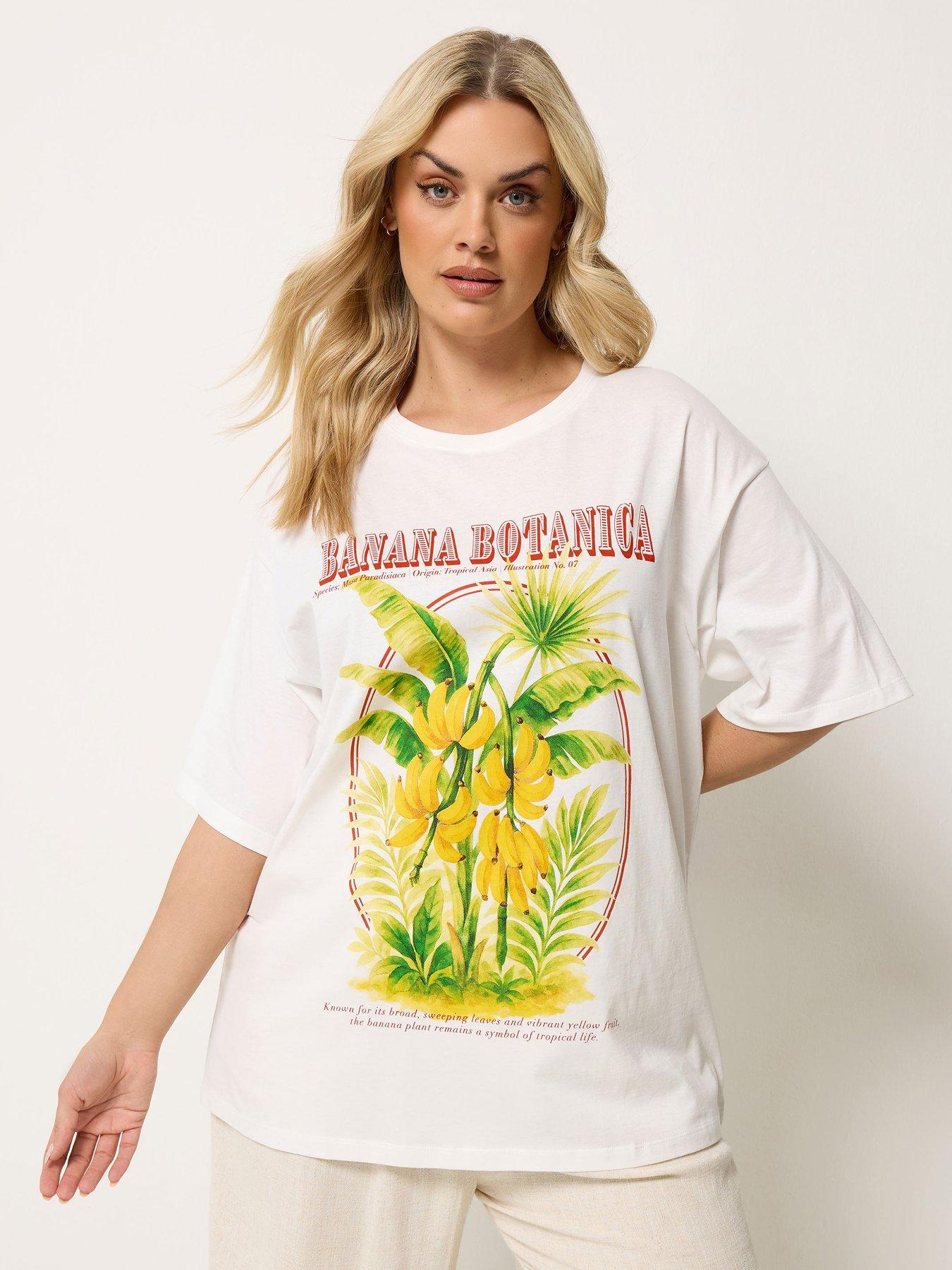 Yours Curve Placement Boxy T-shirt