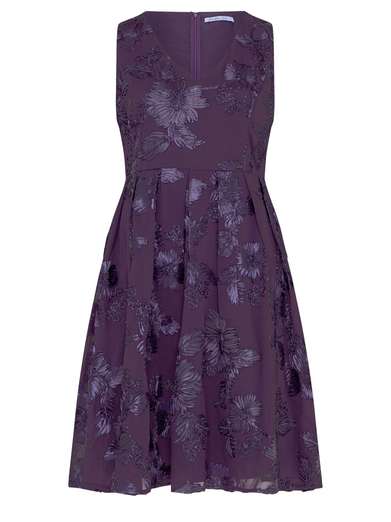 Image 5 of 5 of Yours Curve Flower Applique Mini Dress