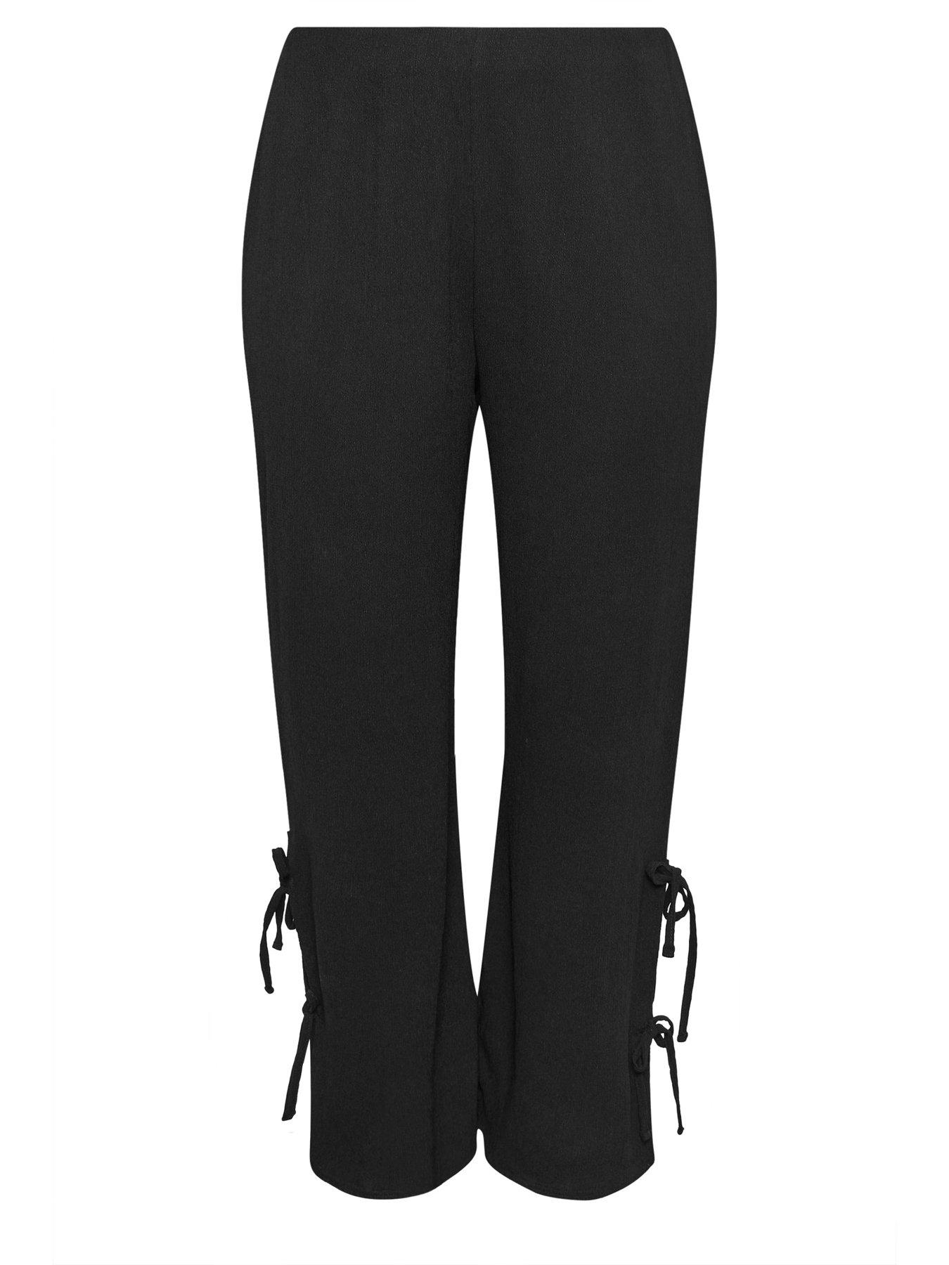 Image 5 of 5 of Yours Curve Gingham Tie Hem Trouser