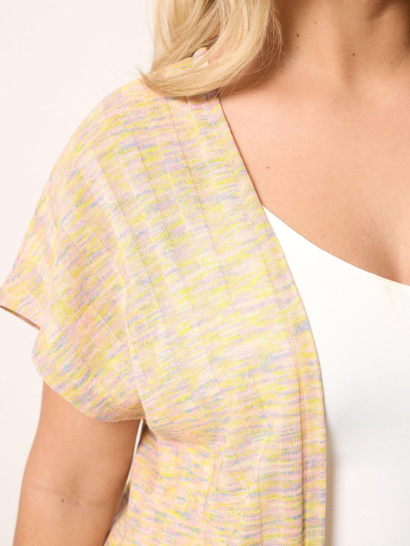 Image 4 of 5 of Yours Curve Space Dyed Rib Cardigan