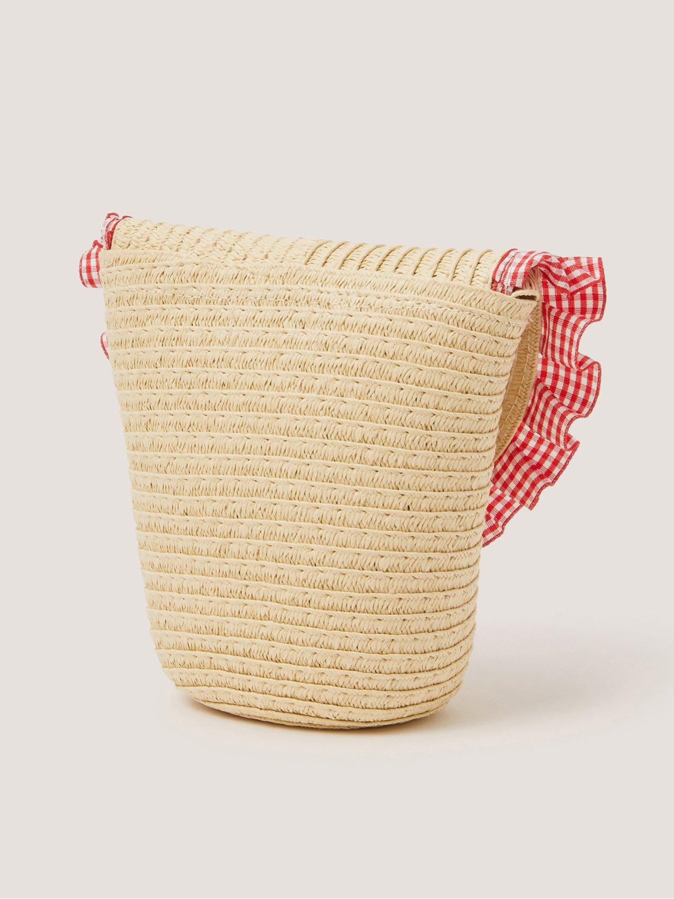 Image 3 of 5 of Monsoon Girls Cherry Gingham Bag - Beige