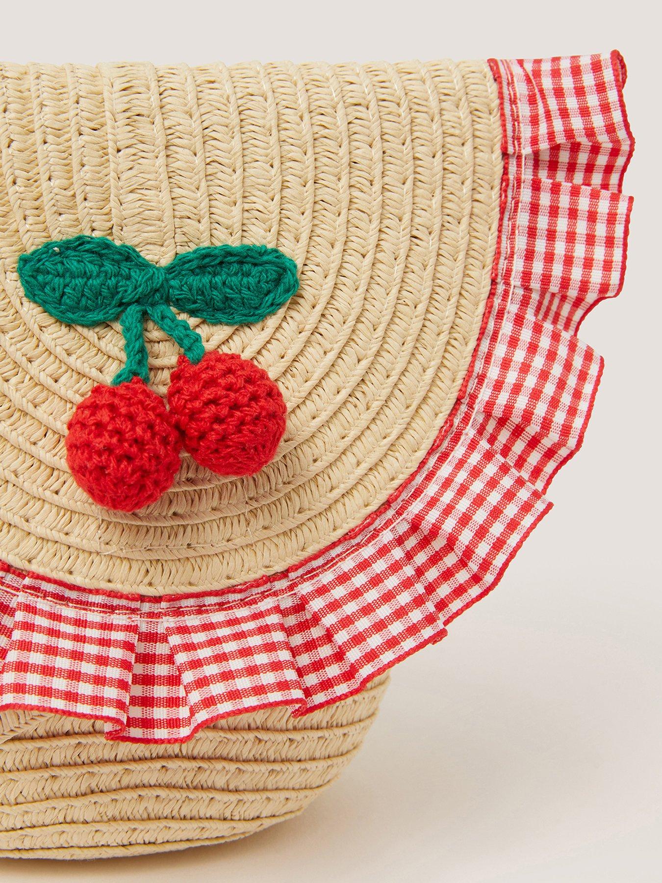 Image 4 of 5 of Monsoon Girls Cherry Gingham Bag - Beige