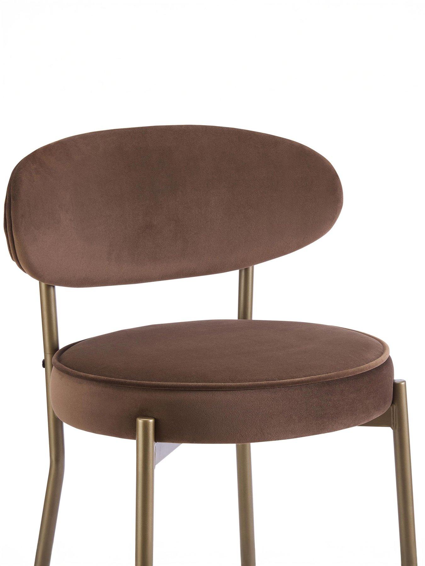 Image 6 of 7 of Dusk Mia Set Of 2 Barstools - Cappuccino