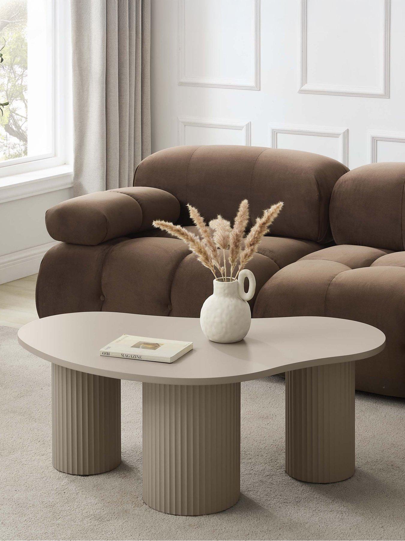 Image 1 of 4 of Dusk Evie Irregular Coffee Table - Taupe